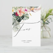 Invitation ArtsApp Tropical Paradise Gold Dust Table Four (Debout devant)