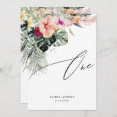 Invitation ArtsApp Tropical Paradise Gold Dust Table One (Devant / Derrière)