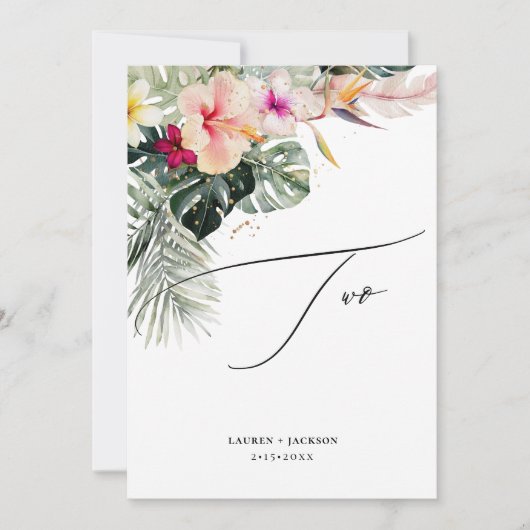 Invitation ArtsApp Tropical Paradise Gold Dust Table Two (Devant)