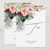 Invitation ArtsApp Tropical Paradise Gold Dust Table Two (Devant / Derrière)