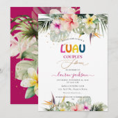 Invitation ArtsApp Tropical Paradise Luau Douche Couples (Devant / Derrière)