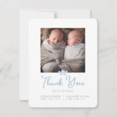 Invitation ArtsApp Twins Douche Merci+Faire-part de naissance (Devant)