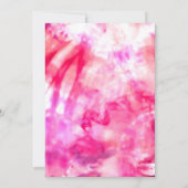 Invitation Artsy Abstrait Été Neon rose pourpre teint Tie Dye (Dos)
