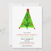 Invitation Artsy Contemporary Christmas Tree Festive Party (Devant)