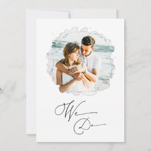 Invitation *~* Artsy Couple PHOTO RSVP + QR AR6 Mariage Invi