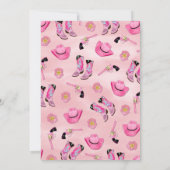 Invitation Artsy mignonne fille rose Turquoise fille aquarell (Dos)