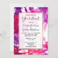 Artsy moderne Abstrait néon rose violet teint de n