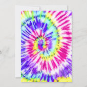 Invitation Artsy Neon Rainbow Tie Dye Motif d'aquarelle (Dos)
