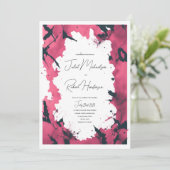 Invitation Artsy Splatter : Mariage moderne contemporain (Debout devant)