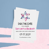 Invitation Artsy Star de David Bar Bat mitzvah Enregistrer la
