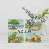 Invitation Aruba multiview watercolor (Debout devant)