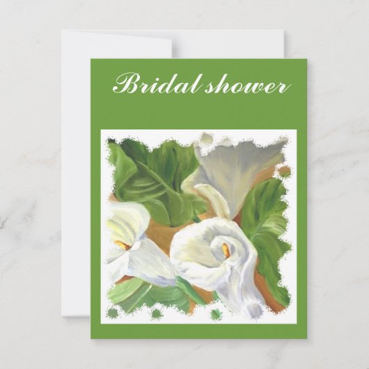 Invitation Arums shower de mariage (Devant)