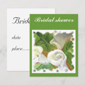 Invitation Arums shower de mariage (Devant / Derrière)