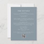 Invitation ARYA Elegant minimaliste Sage Green Détails Card (Devant)