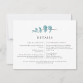 Invitation ARYA Rustique Eucalyptus Verdure Détails de Mariag (Devant)