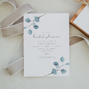 Invitation ARYA Rustique Eucalyptus Verdure Enterrement de Vi