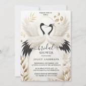 Invitation As Feather Asian Sky Cloud Crane Fun Bridal Shower (Devant)
