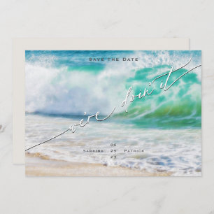 Invitation As-tu été fait - Ocean Waves Save the Date