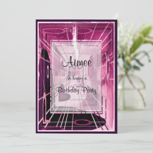 Invitation Ascenseur vers le bas Abstrait (Debout devant)