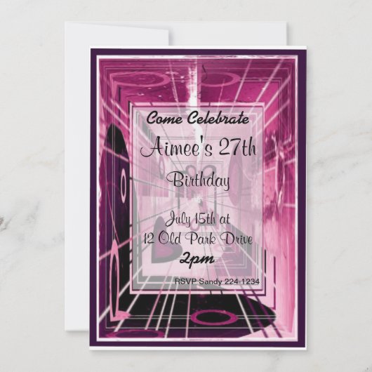 Invitation Ascenseur vers le bas Abstrait (Dos)