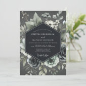 Invitation Ash Elegant Botanical Wedding (Debout devant)