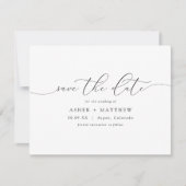 Invitation ASHER Elegant Calligraphy Horizontal Enregistrer l (Devant)