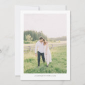 Invitation ASHER Elegant Calligraphy Photo Enregistrer la dat (Dos)