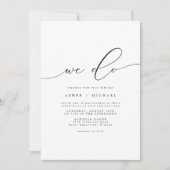Invitation ASHER Elegant Script de calligraphie Nous faisons  (Devant)