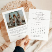 Invitation ASHER Modern Script Calendar Maid Honor Propositio