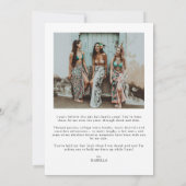 Invitation ASHER Modern Script Calendrier Bridesmaid Proposit (Dos)