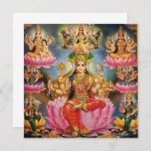 Invitation Ashtalakshmi - Huit formes de Lakshmi (Devant / Derrière)