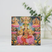 Invitation Ashtalakshmi - Huit formes de Lakshmi (Debout devant)