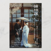 Invitation Asian Japanese concept photo wedding  (Devant)
