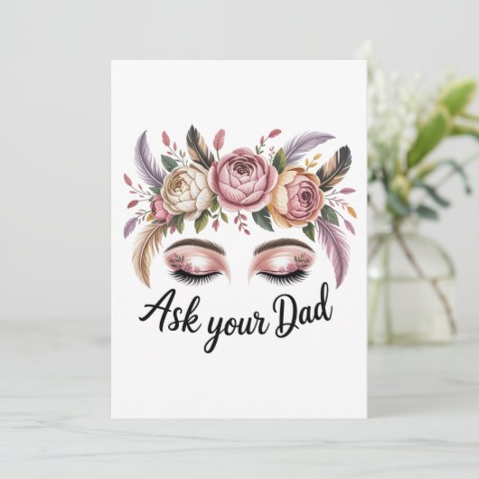 Invitation Ask Your Dad (Debout devant)