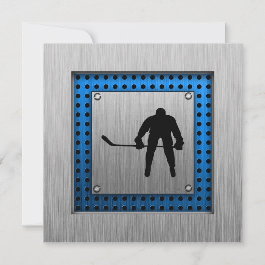 Invitation Aspect aluminium brossé Hockey (Dos)