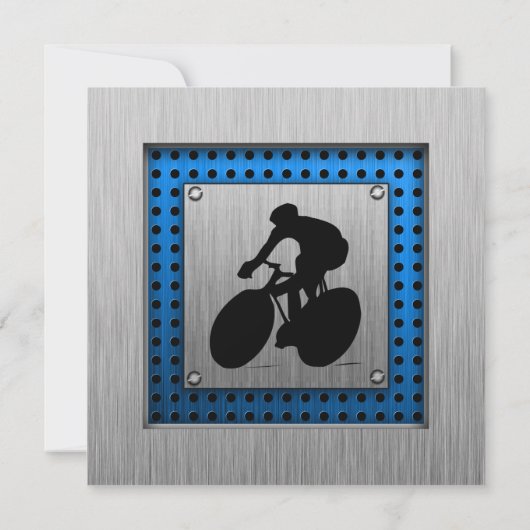 Invitation Aspect métal brossé Cyclisme (Dos)
