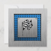 Invitation Aspect métal brossé Drapeau de course (Dos)