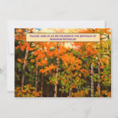 Invitation Aspen Glow Birthday Orange, Yellow, Green & Blue (Devant)