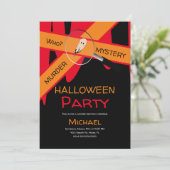 Invitation Assassinat dîner scène crime sang Halloween (Debout devant)