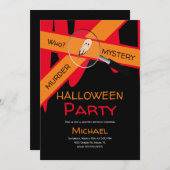 Invitation Assassinat dîner scène crime sang Halloween (Devant / Derrière)