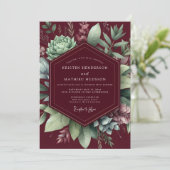 Invitation Assemblage Botanique de Bourgogne Mariage (Debout devant)