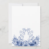 Invitation Assemblage dans le Mariage Indigo bleu (Dos)
