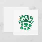 Invitation Assez chanceux ? Amusant jour de la Saint-Patrick  (Devant / Derrière)