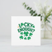 Invitation Assez chanceux ? Amusant St. Patrick's Day   (Debout devant)