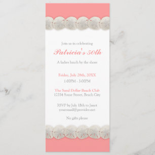 Invitation assez classique du dollar de sable dans