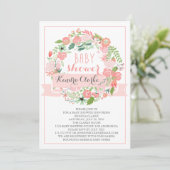 INVITATION ASSEZ FLORALE DE BABY SHOWER DE LA (Debout devant)