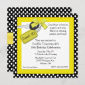 Invitation assez jaune et noire et blanche du (Devant / Derrière)