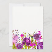 Invitation assez pourpre de Fête de la mariée des (Dos)