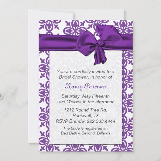 Invitation assez pourpre et blanche de Fête de la (Devant)