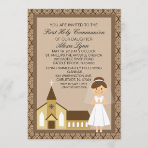 Invitation Assez première fille de communion par l'invitation